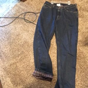 Women’s Carhartt flannel lined jeans